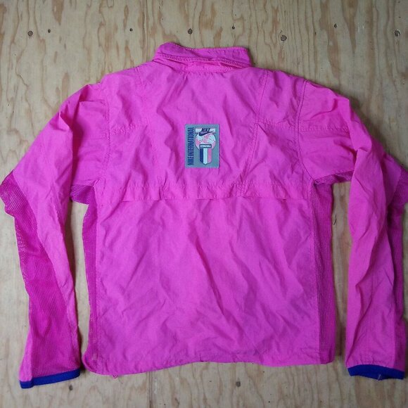 Vintage Nike International Windbreaker Jacket Neon Pink - Picture 5 of 6